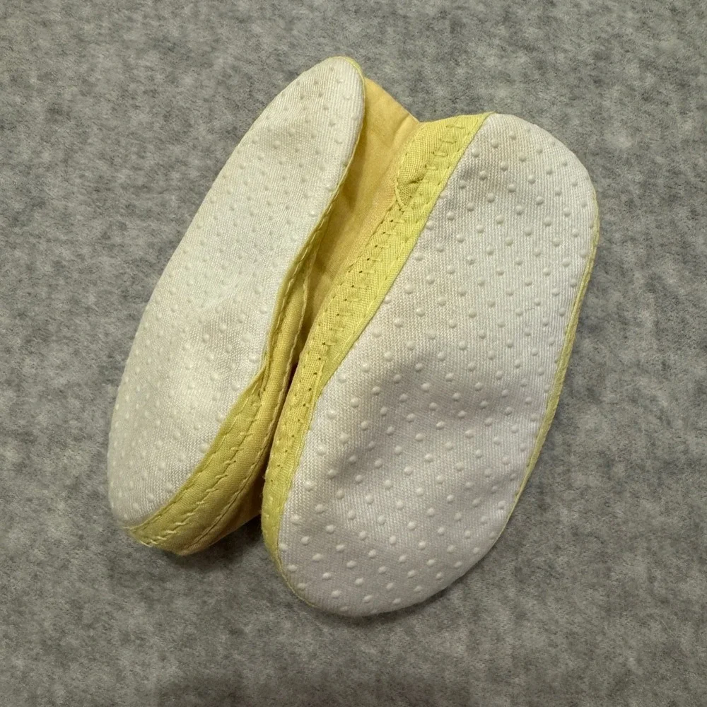 Old Navy Vintage‎ 2005 Yellow Linen Floral Embroidered Dress Shoes Set 18-24M